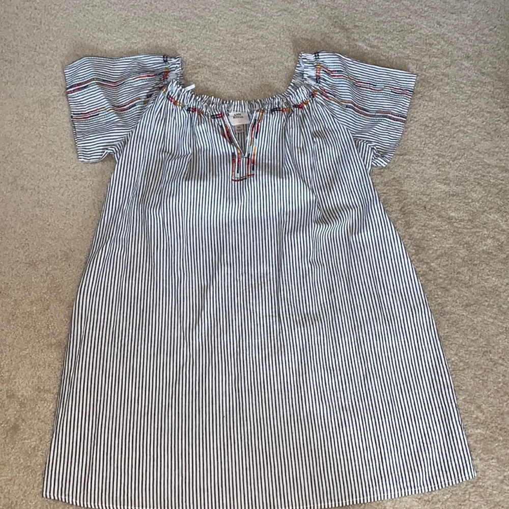 Striped Dress with colorful detail!